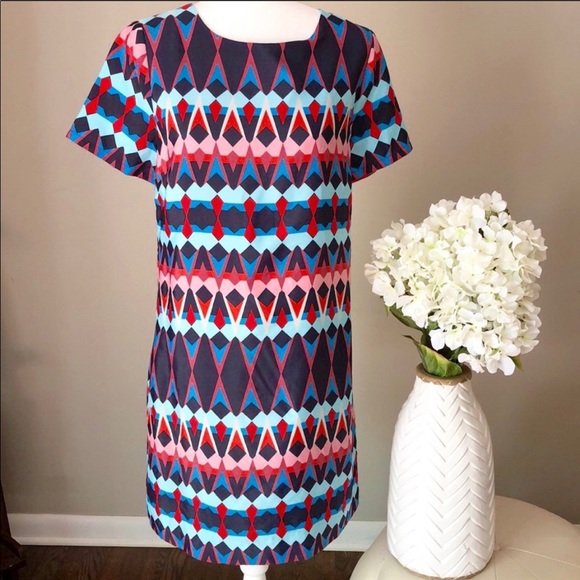 J. Crew Dresses & Skirts - J. Crew Geometric Print Shift Dress size 10